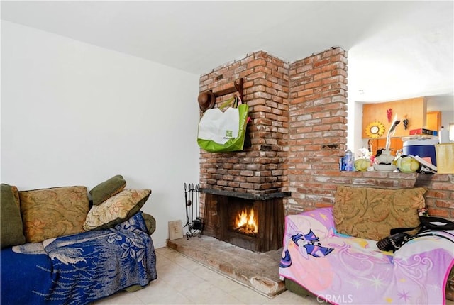 138 Banbridge Ave, La Puente, CA 91744 - tiled living area featuring a fireplace