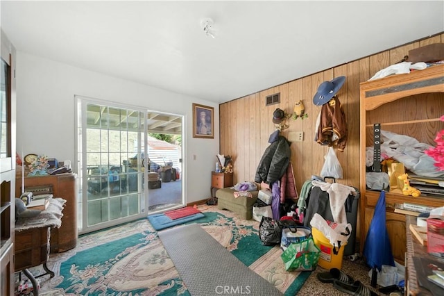 138 Banbridge Ave, La Puente, CA 91744 - bedroom with access to exterior and wood walls