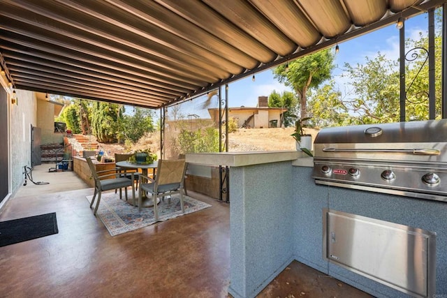 1026 Eucalyptus Ave, Vista, CA 92084 - view of patio / terrace with area for grilling and outdoor dining area