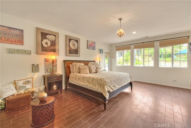 6236 Ashton Pl, Rancho Cucamonga, CA 91739 - bedroom with a chandelier and recessed lighting