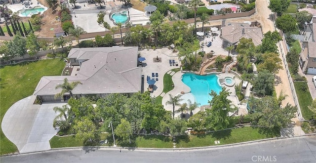 6236 Ashton Pl, Rancho Cucamonga, CA 91739 - aerial overview of property's location featuring a pool