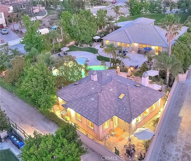 6236 Ashton Pl, Rancho Cucamonga, CA 91739 - view from above of property featuring a pool
