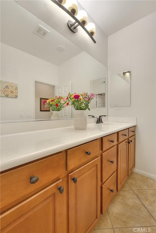 6236 Ashton Pl, Rancho Cucamonga, CA 91739 - bathroom with vanity and tile patterned flooring