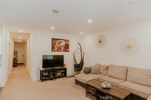 635 Pegasus Dr, Merced, CA 95348 - living room featuring light colored carpet and recessed lighting