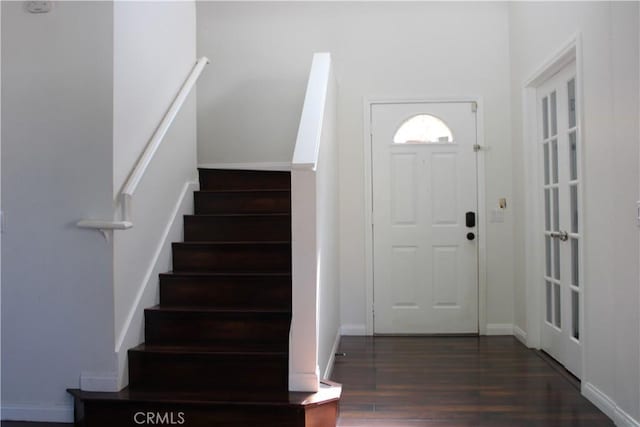 1848 Cascadian Way, San Jacinto, CA 92583 - foyer with stairway and wood finished floors
