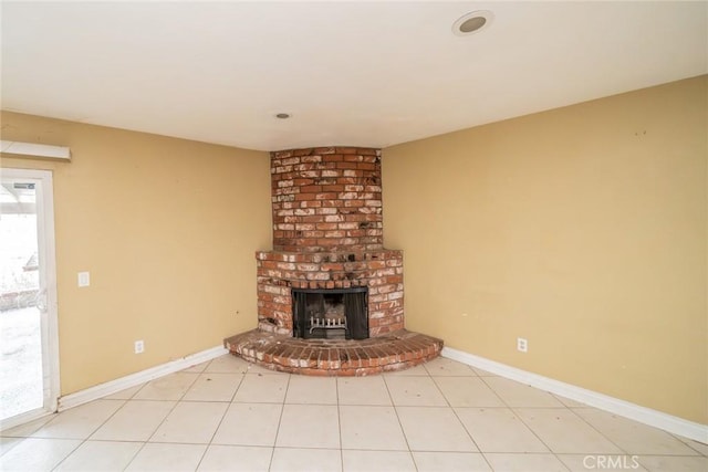 11220 Puente Way, Jurupa Valley, CA 91752 - unfurnished living room with a brick fireplace and baseboards