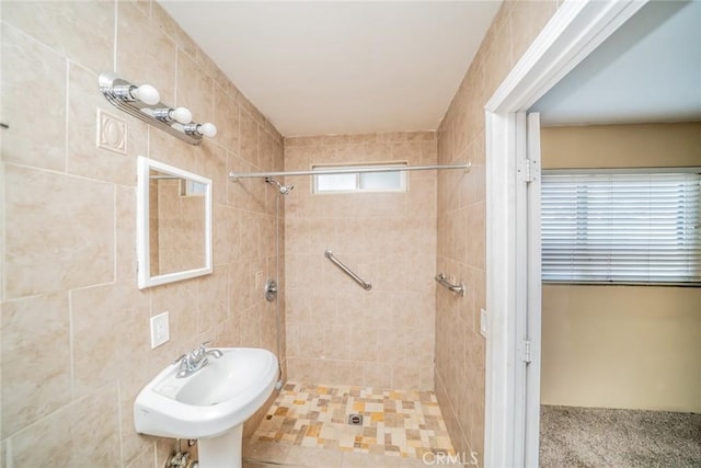 11220 Puente Way, Jurupa Valley, CA 91752 - bathroom with a tile shower and a sink