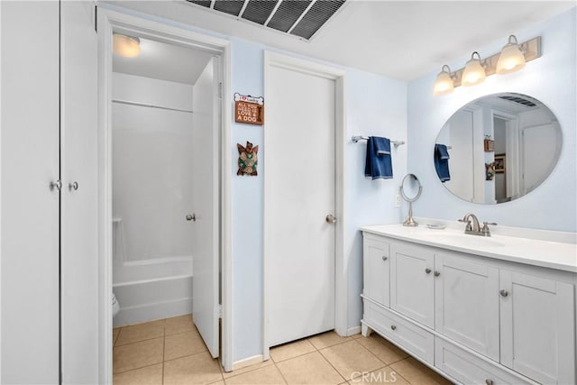 3639 Country Oaks Loop Unit E, Ontario, CA 91761 - full bathroom featuring vanity, tile patterned flooring, and  shower combination