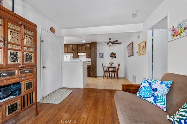 3639 Country Oaks Loop Unit E, Ontario, CA 91761 - foyer with ceiling fan, recessed lighting, and light wood-style floors