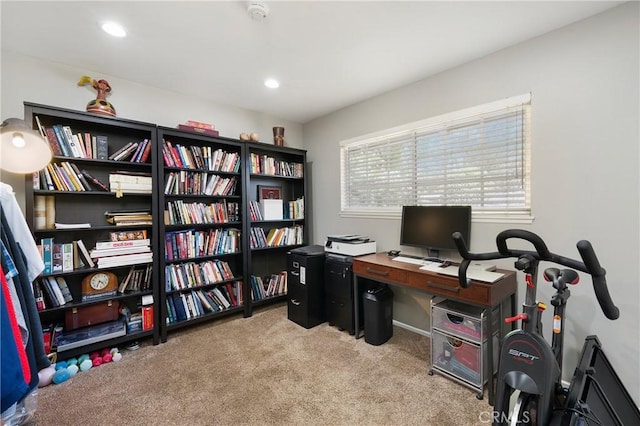 170 Buckthorn Dr, Brea, CA 92823 - carpeted home office with recessed lighting