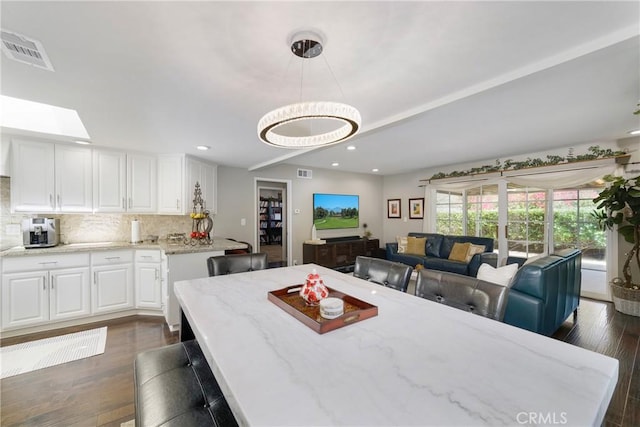 170 Buckthorn Dr, Brea, CA 92823 - dining space featuring dark wood finished floors and recessed lighting
