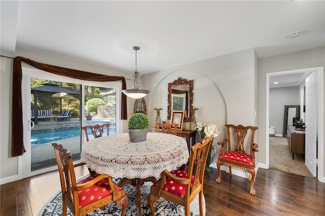 170 Buckthorn Dr, Brea, CA 92823 - dining room with dark wood-style floors and baseboards
