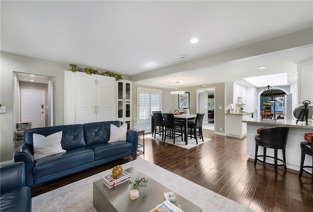 170 Buckthorn Dr, Brea, CA 92823 - living room with dark wood-style flooring and recessed lighting