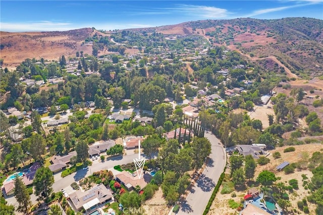 170 Buckthorn Dr, Brea, CA 92823 - aerial overview of property's location featuring a mountain backdrop and nearby suburban area