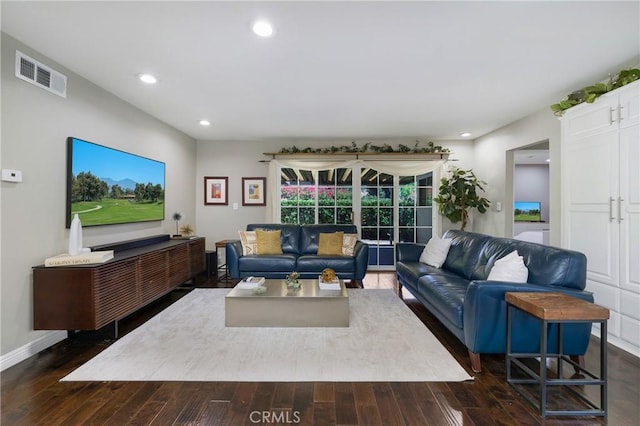 170 Buckthorn Dr, Brea, CA 92823 - living area featuring dark wood-style floors and recessed lighting