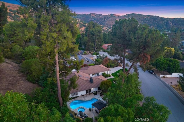 170 Buckthorn Dr, Brea, CA 92823 - drone / aerial view of a mountainous background and a pool