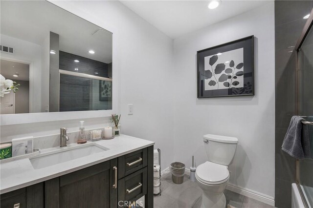 170 Buckthorn Dr, Brea, CA 92823 - bathroom with vanity, a shower with door, a tub, and recessed lighting