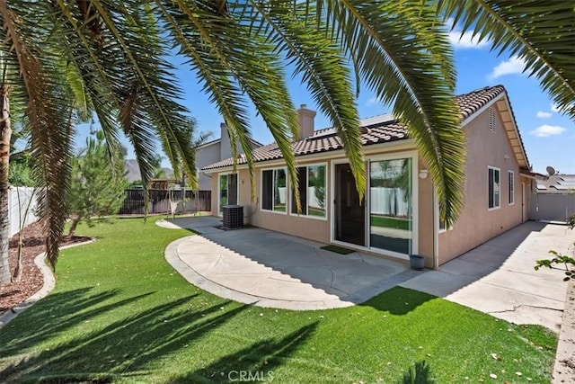 27185 Buffalo Trl, Corona, CA 92883 - back of house featuring stucco siding, a patio, and a fenced backyard