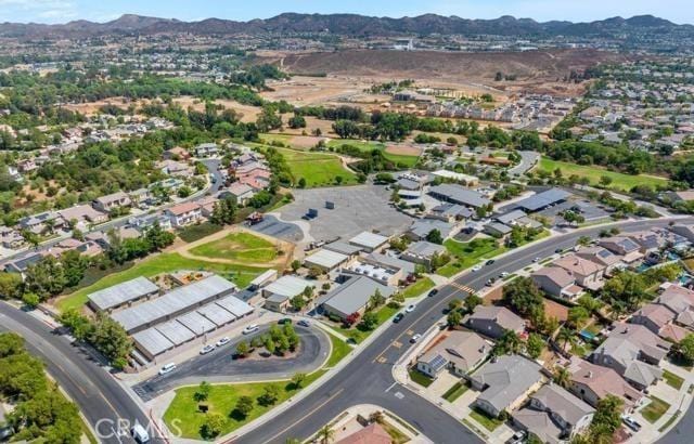 23763 Aspen, Murrieta, CA 92562 - aerial view of property and surrounding area with a mountainous background and nearby suburban area