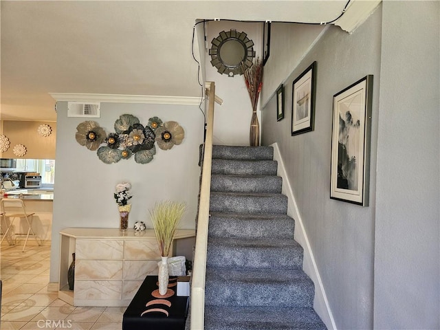 13171 Newland St Unit 11, Garden Grove, CA 92844 - stairway featuring tile patterned floors and baseboards