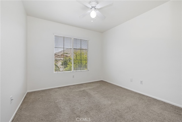 17129 Lacebark St, Fontana, CA 92337 - carpeted empty room featuring baseboards and ceiling fan