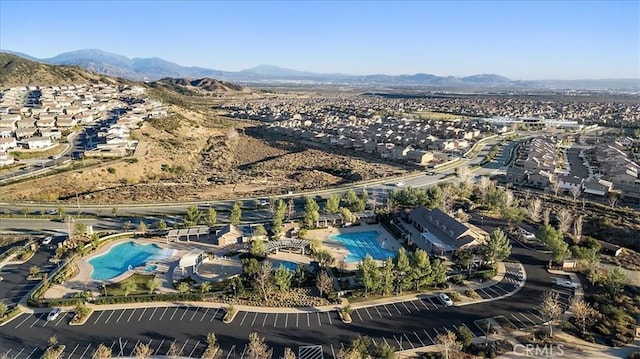 4106 Irish Moss Ln, San Bernardino, CA 92407 - aerial view of property and surrounding area featuring mountains and nearby suburban area