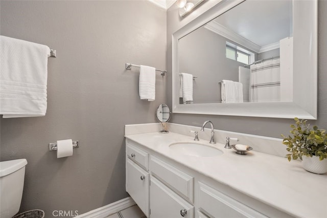 25572 Orchard Rim Ln, Lake Forest, CA 92630 - bathroom with vanity and ornamental molding
