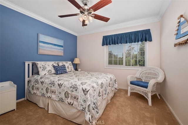 25572 Orchard Rim Ln, Lake Forest, CA 92630 - bedroom featuring carpet flooring, crown molding, and a ceiling fan
