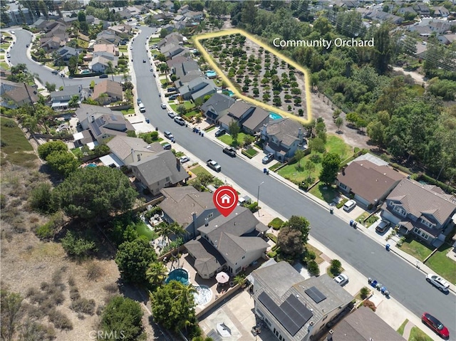 25572 Orchard Rim Ln, Lake Forest, CA 92630 - aerial view of property's location with nearby suburban area