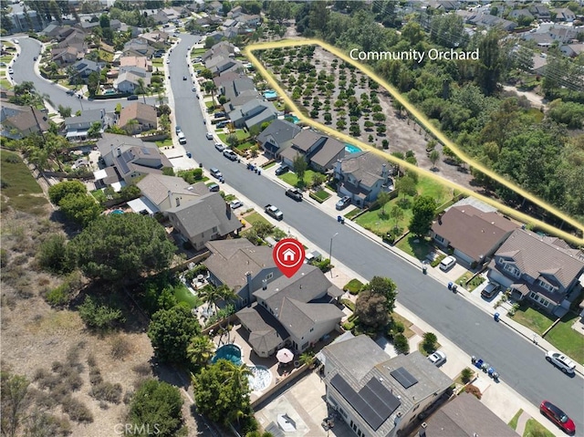 25572 Orchard Rim Ln, Lake Forest, CA 92630 - aerial view of property and surrounding area with nearby suburban area