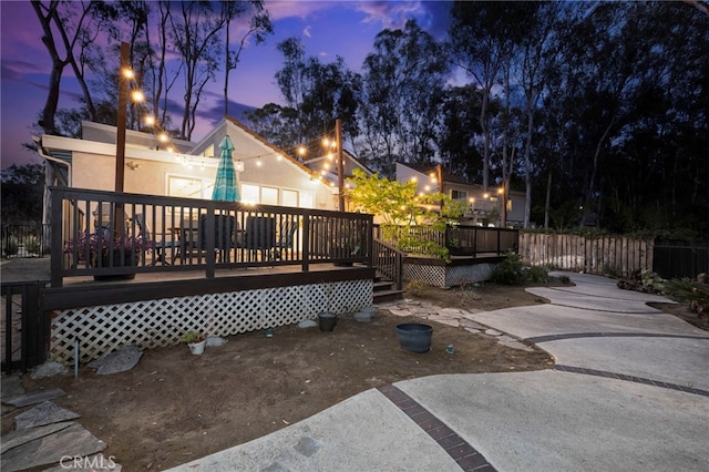 24932 Dove Tree Ln, Lake Forest, CA 92630 - view of yard featuring a wooden deck and a patio area