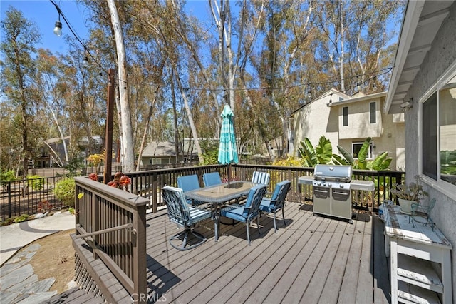 24932 Dove Tree Ln, Lake Forest, CA 92630 - wooden deck with outdoor dining space and grilling area