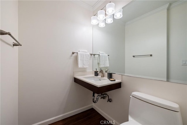 6935 Verde Ridge Rd, Rancho Palos Verdes, CA 90275 - bathroom featuring ornamental molding and wood finished floors