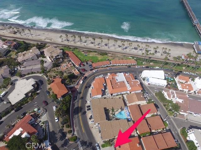 518 Avenida Victoria Unit A, San Clemente, CA 92672 - aerial view of property and surrounding area featuring unending shoreline