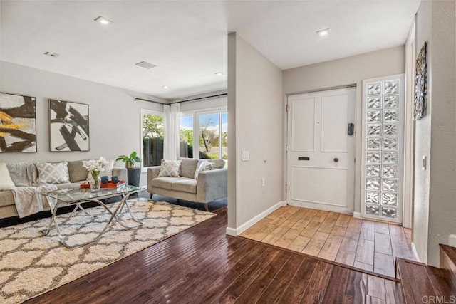 17177 Bernardo Center Dr, San Diego, CA 92128 - living room with wood-type flooring and baseboards
