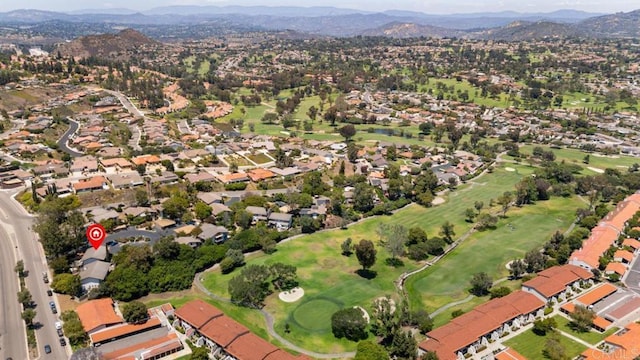 17177 Bernardo Center Dr, San Diego, CA 92128 - aerial view of property and surrounding area with mountains and nearby suburban area