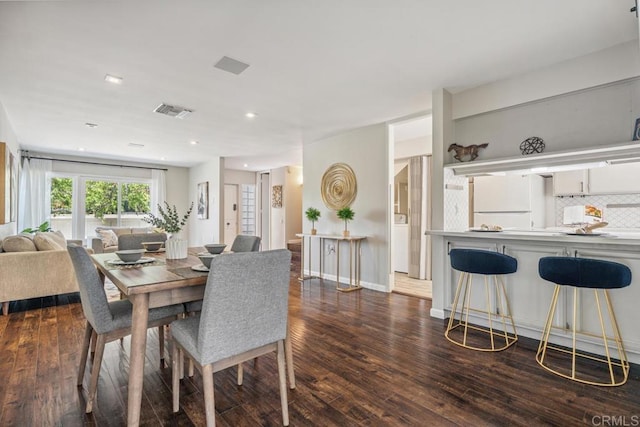 17177 Bernardo Center Dr, San Diego, CA 92128 - dining room with dark wood finished floors and recessed lighting