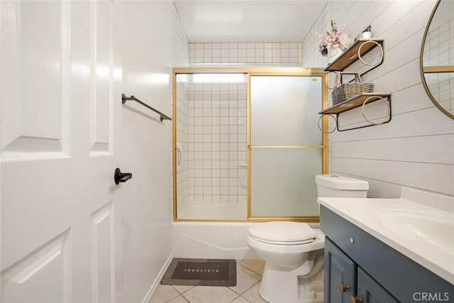2240 La Sierra Way, Claremont, CA 91711 - bathroom featuring tile patterned flooring, shower / bath combination with glass door, and vanity