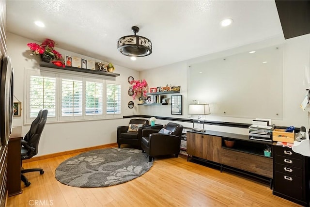 2240 La Sierra Way, Claremont, CA 91711 - home office with light wood-style flooring and recessed lighting