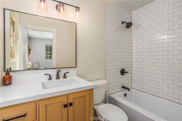 32425 Snowshoe Ln, Running Springs, CA 92382 - full bathroom with vanity and washtub / shower combination