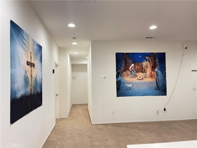 12639 Spruce Hill Rd, Moreno Valley, CA 92555 - corridor featuring carpet floors and recessed lighting