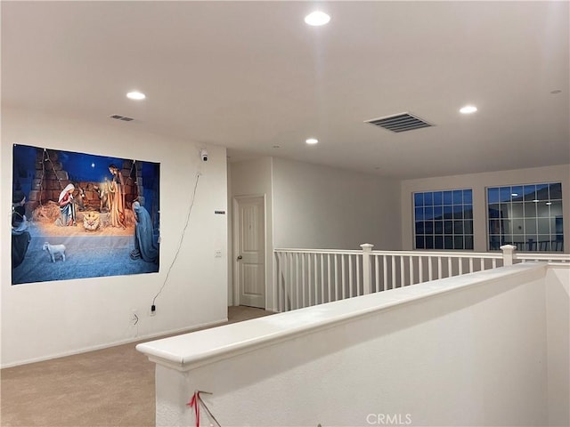 12639 Spruce Hill Rd, Moreno Valley, CA 92555 - corridor with recessed lighting and carpet