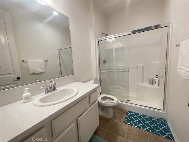 12639 Spruce Hill Rd, Moreno Valley, CA 92555 - full bath featuring a stall shower, vanity, and tile patterned flooring