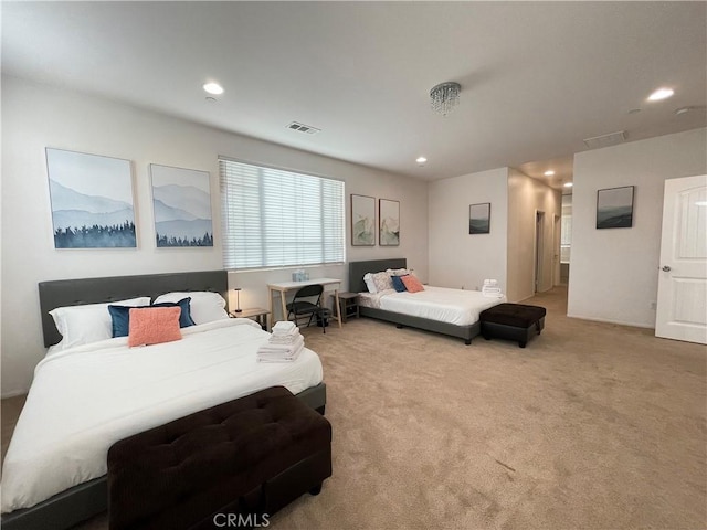 12639 Spruce Hill Rd, Moreno Valley, CA 92555 - bedroom with carpet floors and recessed lighting