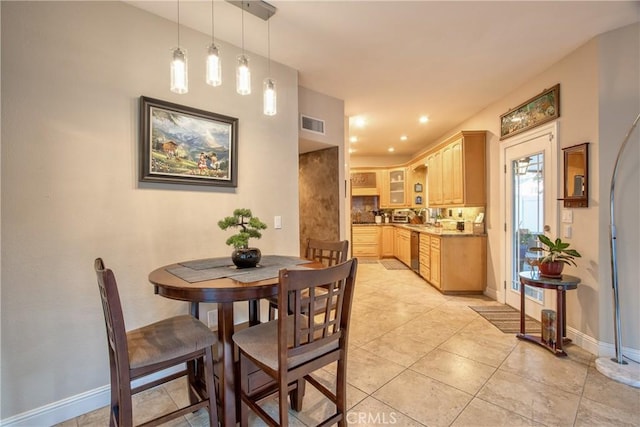 29862 Via Puesta Del Sol, Temecula, CA 92591 - dining area featuring light tile patterned flooring and baseboards