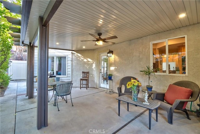 29862 Via Puesta Del Sol, Temecula, CA 92591 - view of patio with ceiling fan
