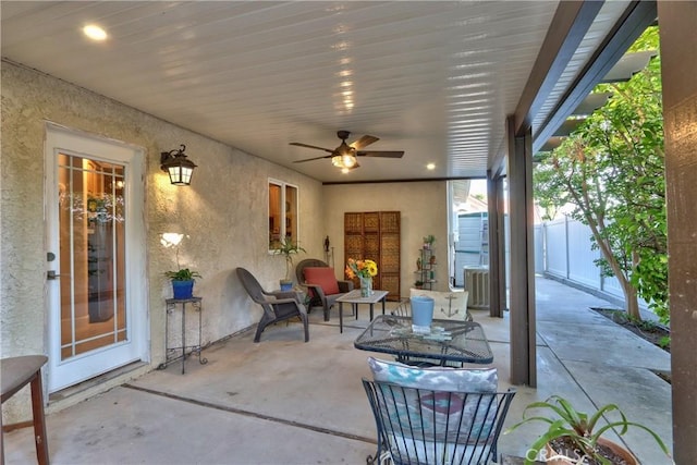 29862 Via Puesta Del Sol, Temecula, CA 92591 - view of patio / terrace with ceiling fan