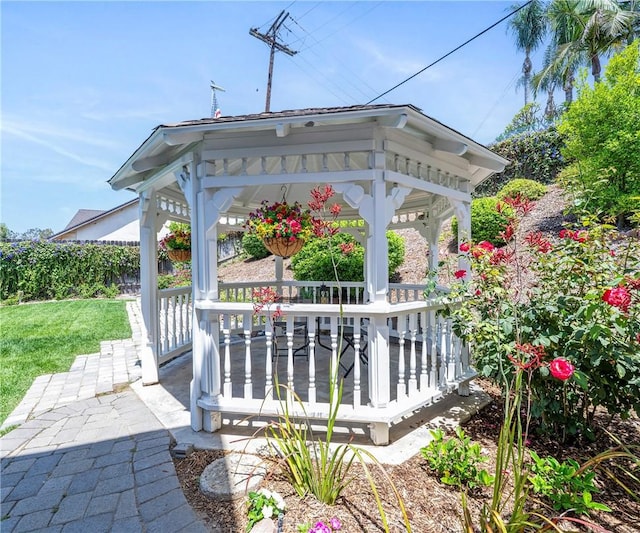 415 Buttonwood Dr, Brea, CA 92821 - view of patio with a gazebo