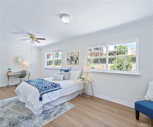 415 Buttonwood Dr, Brea, CA 92821 - bedroom with crown molding and light wood-style floors