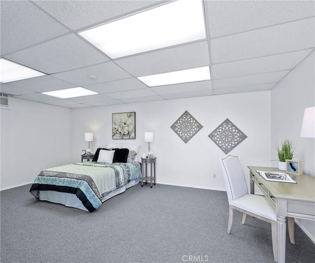 415 Buttonwood Dr, Brea, CA 92821 - bedroom with a drop ceiling and carpet